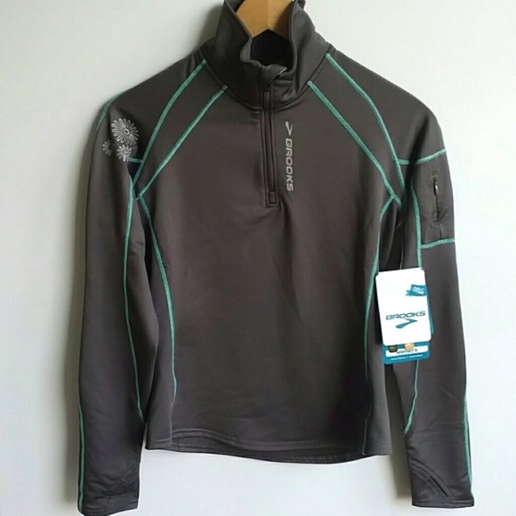 Brooks Tops - NWT Brooks Gray Infiniti 1/2 Zip Reflect Jacket XS